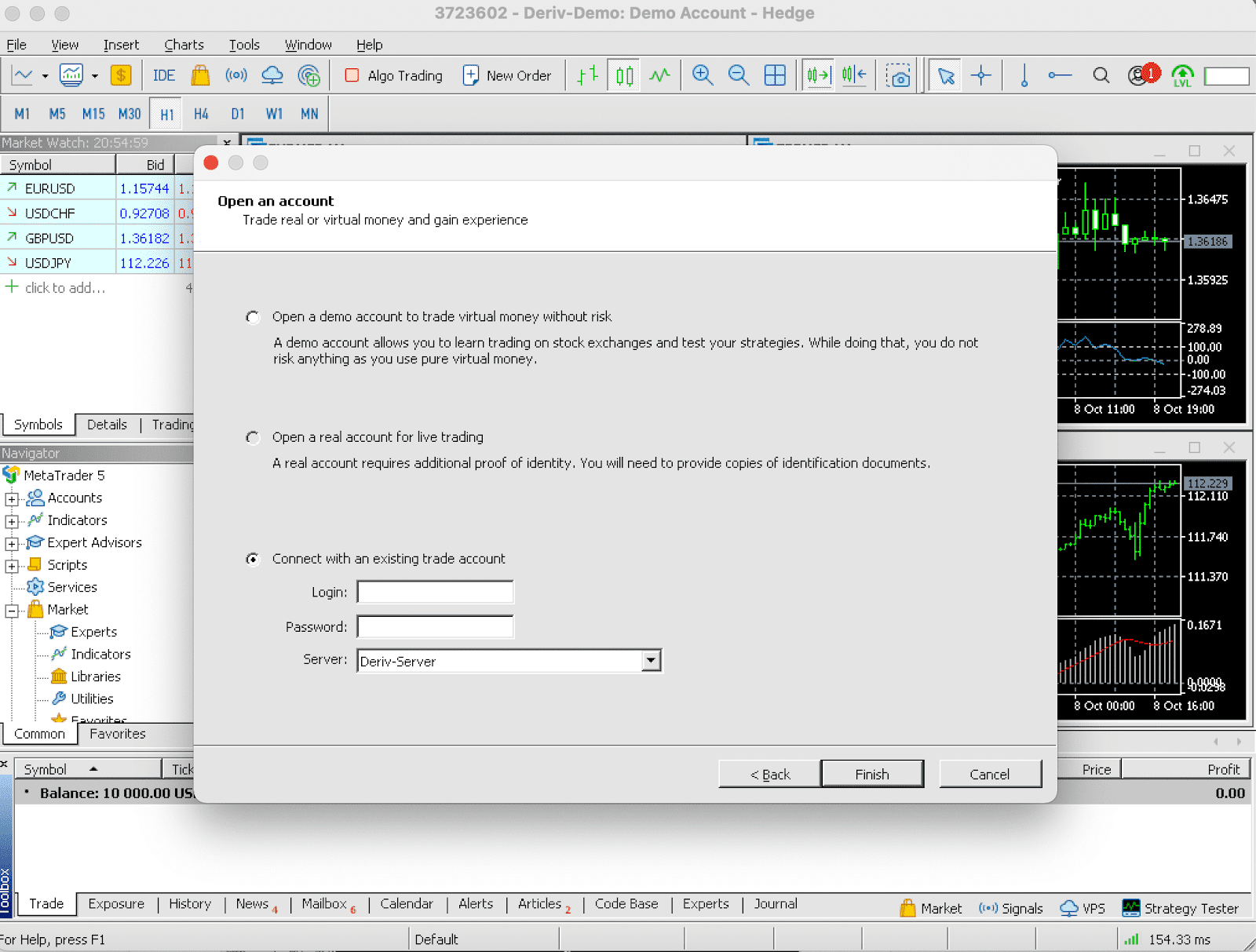 Guia para Deriv MT5 - Plataforma de Negociação CFD