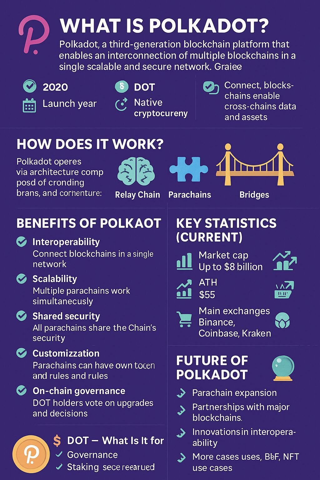 Fatores fundamentais que moldaram o valor do Polkadot
